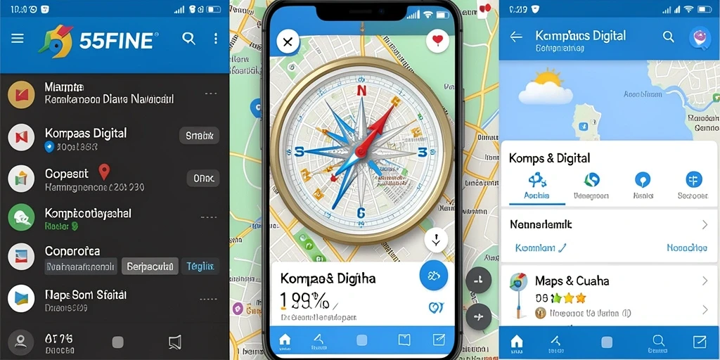 Tampilan antarmuka 55FIVE yang sederhana dan informatif.