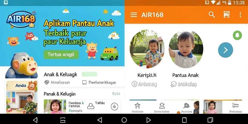 Tampilan antarmuka aplikasi AIR168 untuk pemantauan anak.