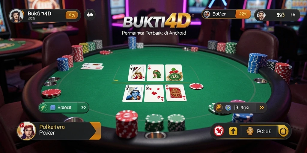 Tampilan antarmuka menarik dari game Poker BUKTI4D.