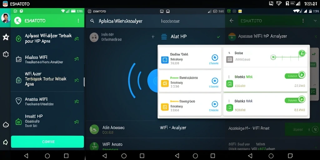 Tampilan antarmuka ESHATOTO yang intuitif untuk analisis WiFi.