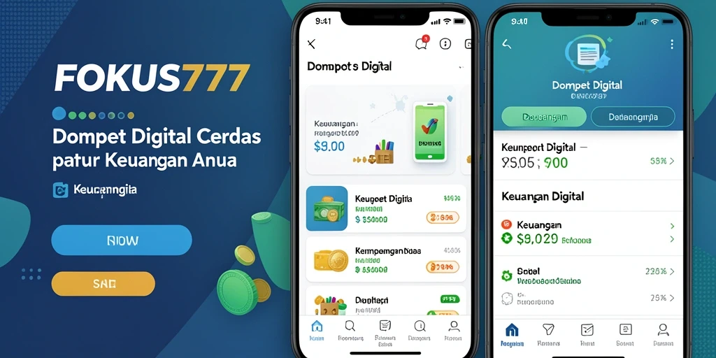 Antarmuka FOKUS777 yang sederhana dan fungsional untuk Dompet Digital.