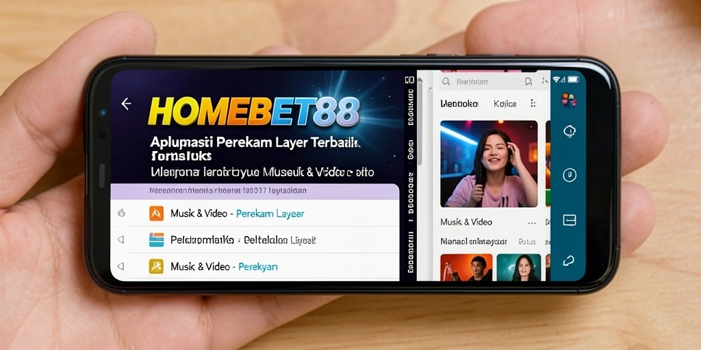 Antarmuka utama HOMEBET88 menampilkan fitur perekaman layar secara intuitif.