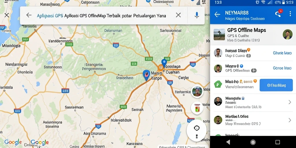 Antarmuka pengguna NEYMAR88 menampilkan peta GPS offline yang jelas dan menarik.