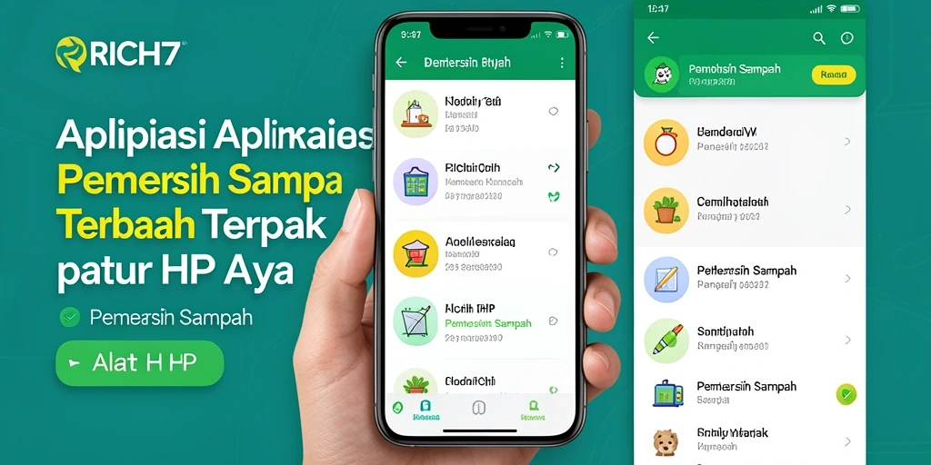 Antarmuka RICH7 yang sederhana untuk fungsi Pembersih Sampah.