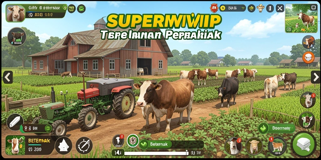 Tampilan antarmuka SUPERVIP yang menarik dan interaktif.