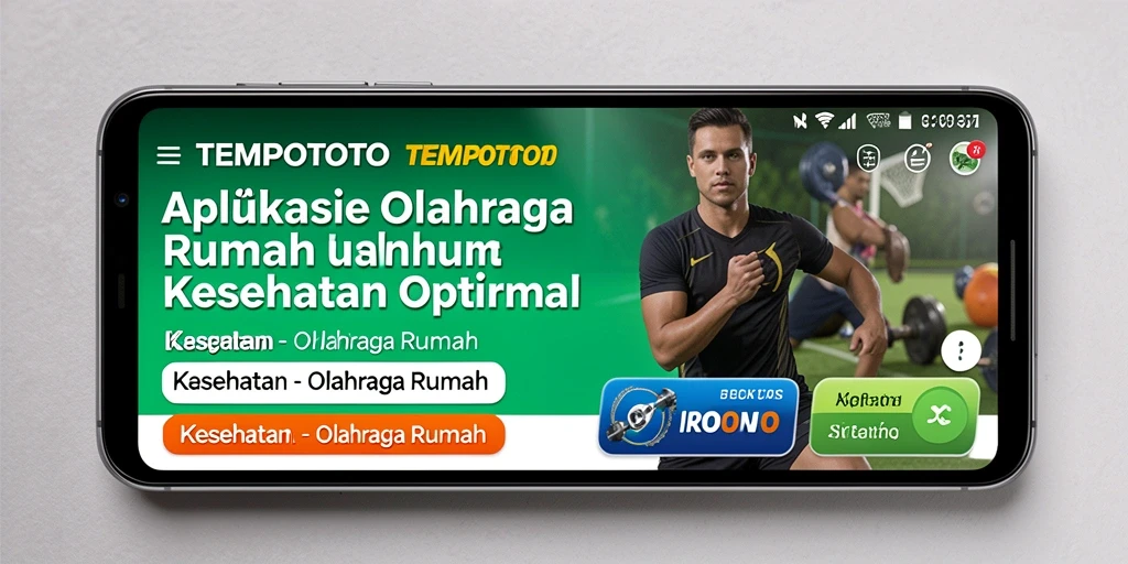 Antarmuka aplikasi TEMPOTOTO yang intuitif dan fungsional untuk olahraga rumah.