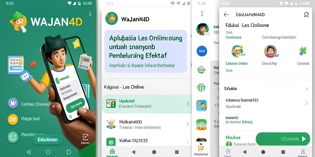 Antarmuka aplikasi WAJAN4D yang menarik dan interaktif.
