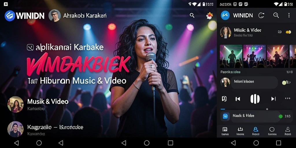 Antarmuka intuitif WINIDN saat sesi karaoke.
